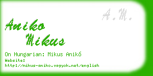 aniko mikus business card