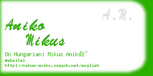 aniko mikus business card